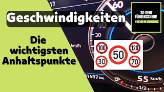 Geschwindigkeiten Wann darfst du welche Geschwindigkeit fahren  Führerschein [upl. by Eilis629]