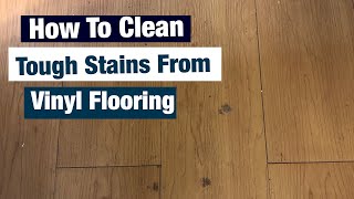 How to clean Vinyl Flooring LVTLVP tough stains spots glue and adhesive GooGone [upl. by Mimi295]