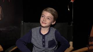 IT Interview Jaeden Lieberher Jackson Robert Scott and Sophia Lillis [upl. by Brosine]