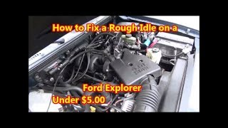 How to Fix a Rough Idle on Ford Explorer PCV Vacuum Leak 500  Ranger  EVAP [upl. by Durnan]