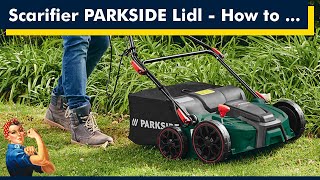 PARKSIDE Electric Scarifier  Aerator from Lidl how to scarify the lawn [upl. by Akihdar]