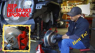 Jeep Wrangler Big Brake UPGRADE JKU  How To DIY [upl. by Asenaj13]