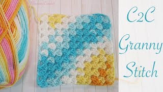 Easy Crochet Corner to Corner Granny Square Blanket [upl. by Acisey]