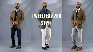 How To Style A Tweed Or Herringbone BlazerHow To Wear A Tweed Or Herringbone Sports Jacket [upl. by Elder]