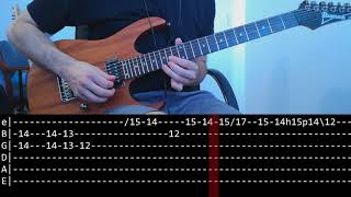 Metallica  Nothing Else Matters solo slow  Play along Tab [upl. by Nivrag214]