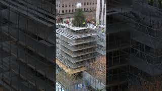 30 Rock Tree scaffolding removal begins [upl. by Svetlana]