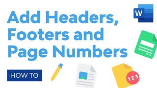 How to Add Headers Footers and Page Numbers in Microsoft Word [upl. by Milano]