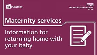 MY Maternity  Information for returning home after the birth of your baby [upl. by Jarvis]