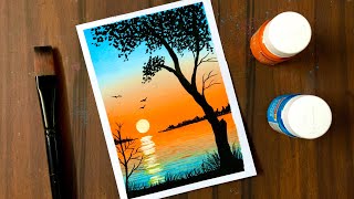 Easy Painting for Beginners  Poster Colour Painting Ideas [upl. by Hermione844]