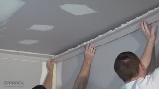 How To Install Plasterboard Part 5 Installing Cornice [upl. by Aroc]