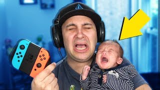 How To Play Video Games With A Newborn Baby [upl. by Eniarrol]