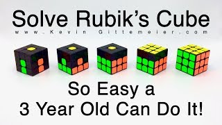 How To Solve Rubiks Cube So Easy A 3 Year Old Can Do It Full Tutorial [upl. by Anyt]