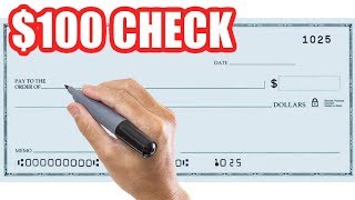 How to Write a Check for 100 Dollars Correctly [upl. by Hassin]