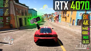 RTX 4070  Forza Horizon 5  MAX Settings DLSS 3 Tested [upl. by Martinelli]