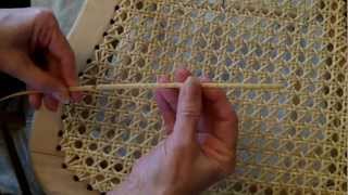 Weaving A Cane Seat Using the 7 Step Method [upl. by Nodnarb]