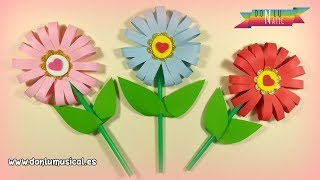 Cómo hacer FLORES DE PAPEL en 5 minutos 🌸🌼🌺 RECICLAJE [upl. by Alphonsa]