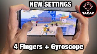 NEW SETTINGS  HANDCAM TACAZ  4 Fingers amp Gyroscope  PUBG MOBILE [upl. by Crispen645]