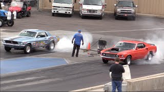 1969 Mustang vs 1967 Mustang Drag Race [upl. by Nivrae]