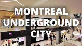 4K Montreals Underground City  24December  Malls  Downtown Montreal CANADA [upl. by Elery]