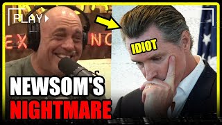 Joe Rogan just TORCHED Gavin Newsom’s CRINGE new PODCAST [upl. by Obocaj170]