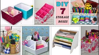 7 diy easy storage boxes from cardboard organizer tutorial [upl. by Bevus]