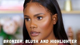 BRONZER BLUSH AND HIGHLIGHTER TUTORIAL for Beginners  Ale Jay [upl. by Sordnaxela64]