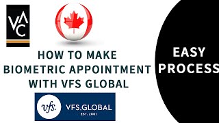 How to Book a Biometric Appointment online for Canada Visa with VFS Global [upl. by Eldnik]