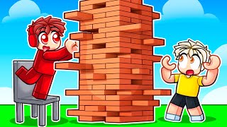 Cash vs Shady GIANT JENGA in Roblox [upl. by Aioj]