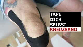 Kinesiology Taping Anleitung Stabilisation vorderes Kreuzband [upl. by Vivie831]