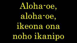 Aloha Oe Lyrics [upl. by Claretta496]