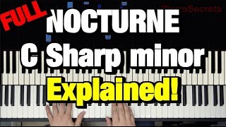 Chopin Nocturne C Sharp minor No 20 Piano Tutorial  How to Play Piano Lesson [upl. by Assillim]