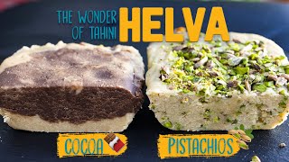 How to make HELVA at HOME 😍  2 Halva Recipes 1Pistachios 2Cocoa  Refika’s Special Oven Helva 🤤 [upl. by Ramar]