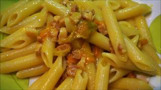 PASTA FIORI DI ZUCCA E PANCETTA OTTIMA [upl. by Brunhild]