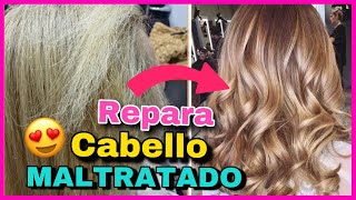 COMO REPARAR CABELLO DAÑADO CON ESTA MASCARILLA CASERA  NatyGloss [upl. by Forester]