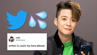 Amber Liu Reads Thirst Tweets [upl. by Noemis375]