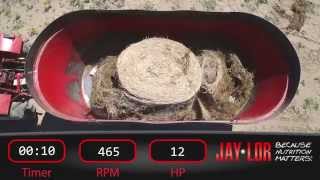 Jaylor 5275 TMR Mixer Bale Processing Demo [upl. by Assirim]