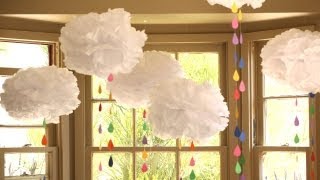 How to Make Tissue Paper Clouds [upl. by Aan]