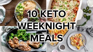 10 Easy Keto Dinner Meals for Busy Weeknights [upl. by Curhan]