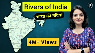 Rivers of India part 1 भारत की नदियां on India Map भारत का मानचित्र  PART 1 [upl. by Nnyleimaj565]