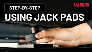 How To Properly Lift Your Tesla With Jack Pads  TESBROS [upl. by Merissa633]