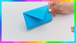 Cómo hacer SOBRES de papel sin pegamento★ Origami★Sobres para cartas  PapelyManualidades [upl. by Eiaj]