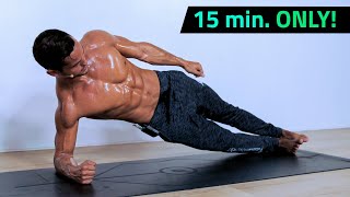 15 Minute KILLER Core Workout at Home All Levels [upl. by Anilet]