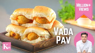 Mumbai Style Vada Pav  Vada Pao in Hindi  मुंबई का प्रसिद्ध बड़ा पाव  Chef Kunal Kapur Recipes [upl. by Corrina]