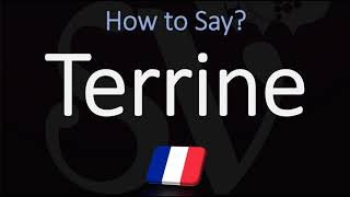 How to Pronounce Terrine CORRECTLY [upl. by Mikol884]