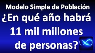 03 Modelo poblacional ¿En qué año la población mundial será de 11 mil millones [upl. by Nomla]