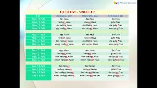 Deutsche Grammatik  Adjektivdenklination  Adjektive [upl. by Neztnaj]