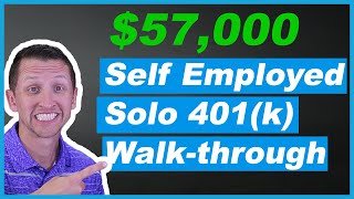 How to calculate solo 401k contributions Self Employed Retirement Plan [upl. by Yecies]