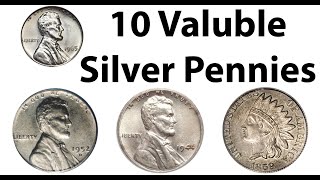 SILVER PENNIES Heres 10 Valuable Silver Pennies Worth Money [upl. by Lark]