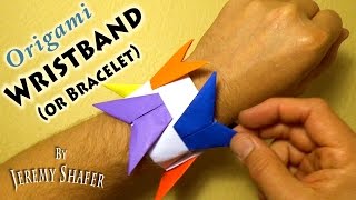 Origami Wristband  Bracelet Origami Holder [upl. by Enyalaj136]