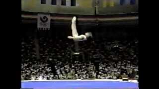 Valeri Liukin URS  1988 Olympics  Compulsories  Floor Exercise [upl. by Ahsiugal796]